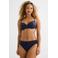 BEACHWAVE omslag bikinibroekje met lurex en textuur donkerblauw