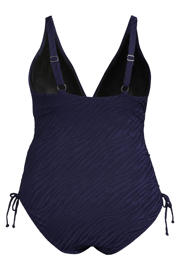 thumbnail: BEACHWAVE Curve corrigerend badpak met textuur donkerblauw