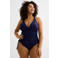 BEACHWAVE Curve corrigerend badpak met textuur donkerblauw