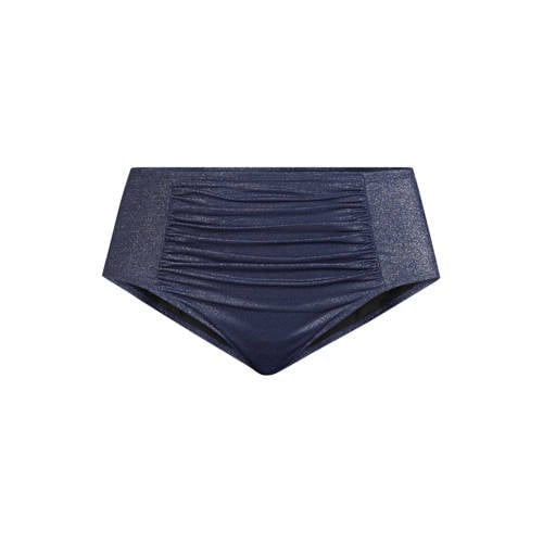 BEACHWAVE Curve high waist bikinibroekje met lurex donkerblauw afbeelding