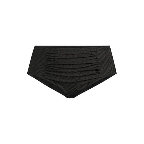 BEACHWAVE Curve high waist bikinibroekje met textuur zwart afbeelding