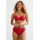 BEACHWAVE omslag bikinibroekje met lurex en textuur rood