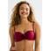 BEACHWAVE voorgevormde strapless bandeau bikinitop donkerrood