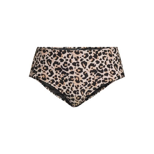 BEACHWAVE Curve high waist bikinibroekje beige/zwart afbeelding