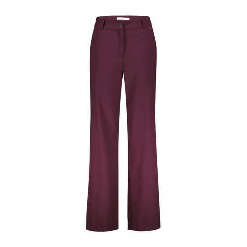 Didi straight high waist pantalon donkerrood afbeelding