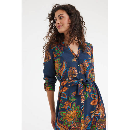 Didi midi jurk donkerblauw afbeelding