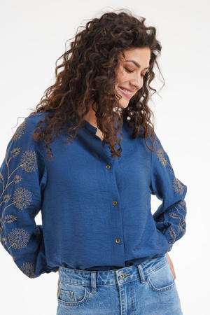 blouse blauw