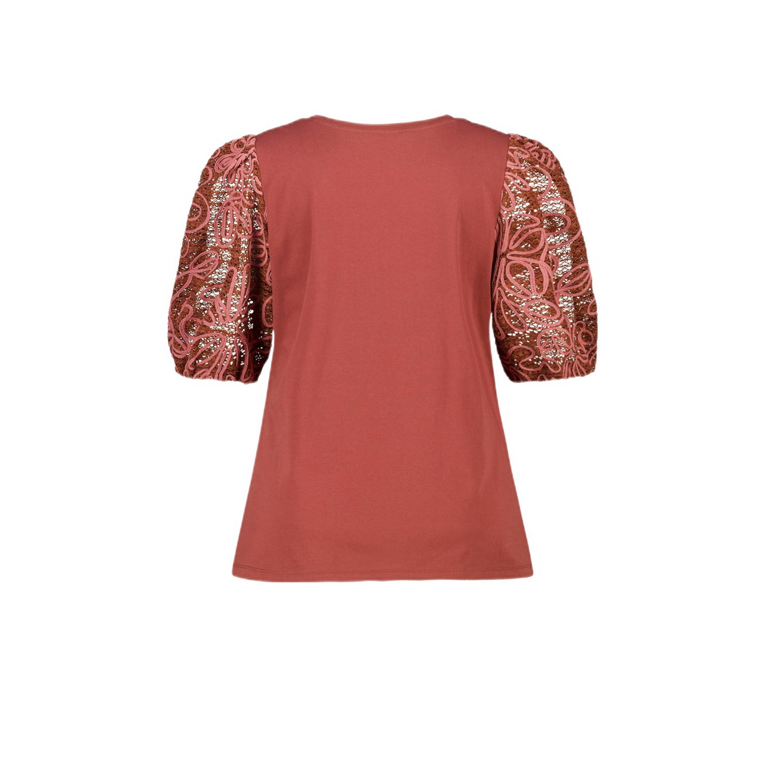 MS Mode top rood broderie