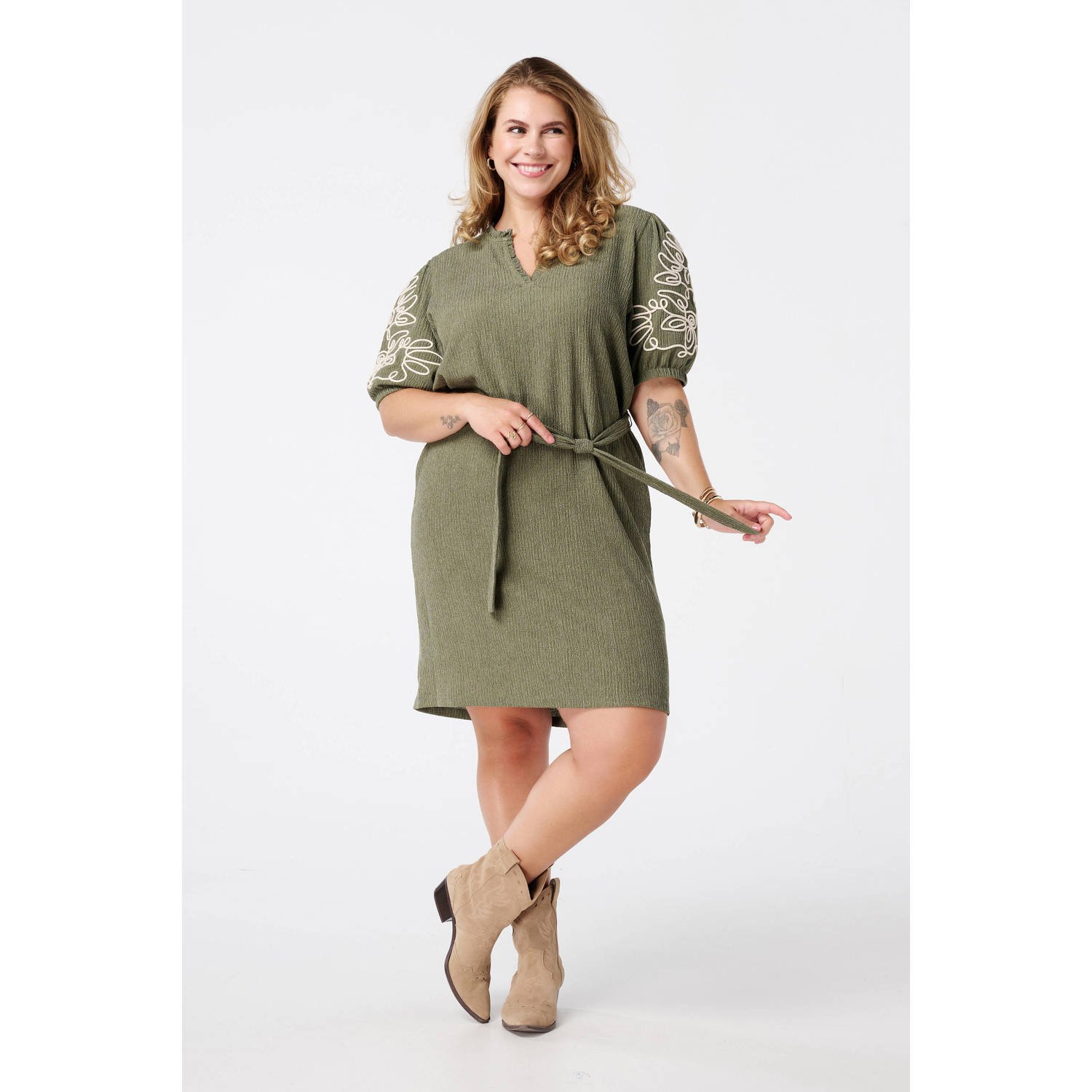 MS Mode zomerjurk kaki