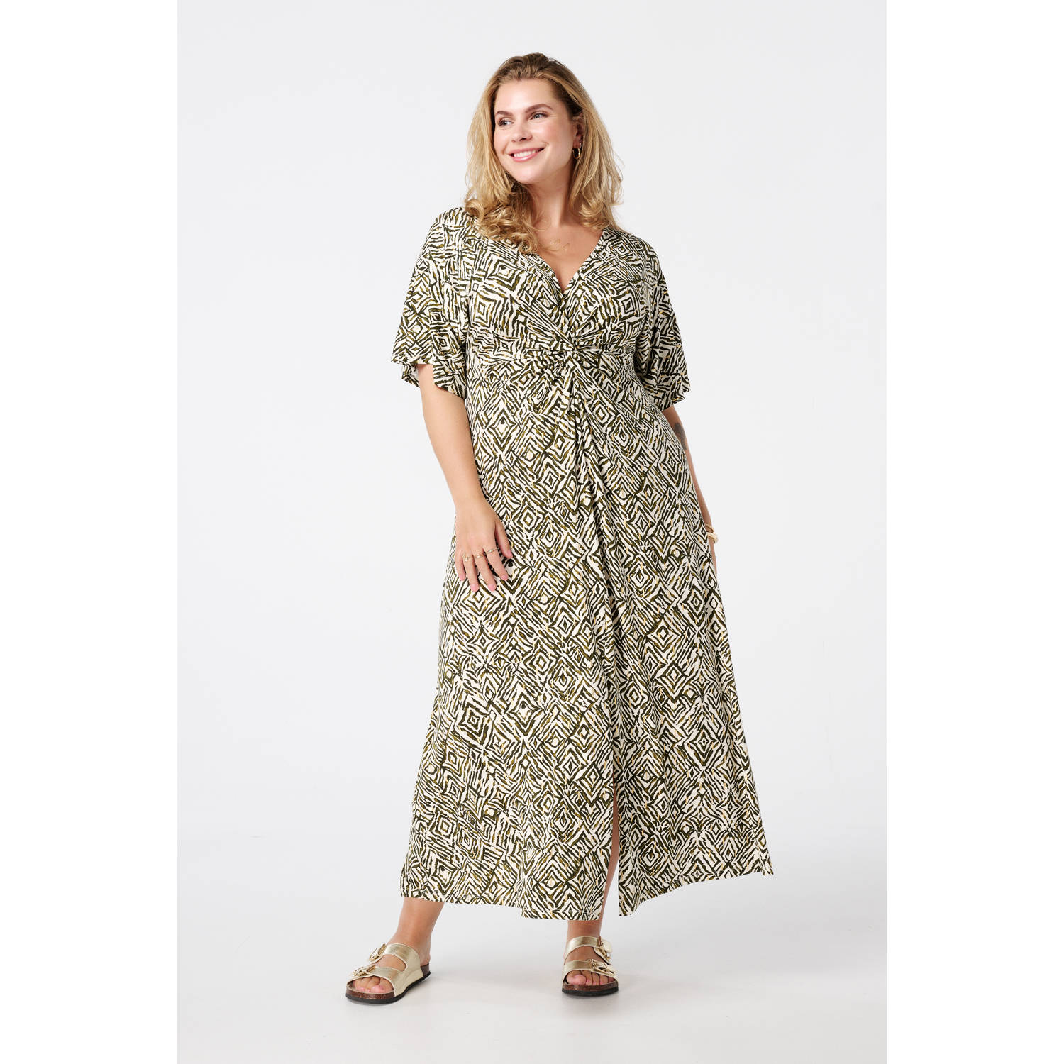 MS Mode zomerjurk kaki