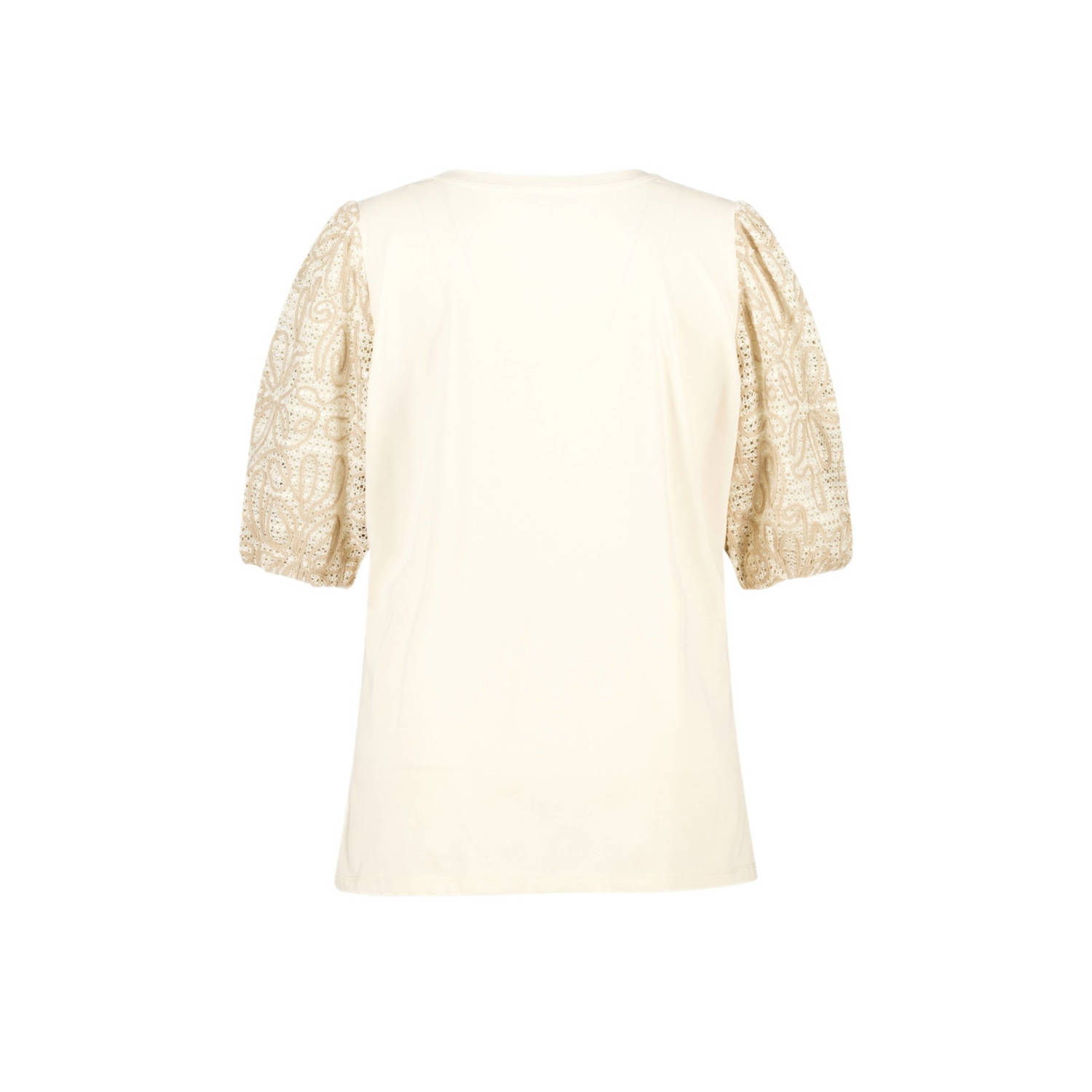 MS Mode top ecru broderie