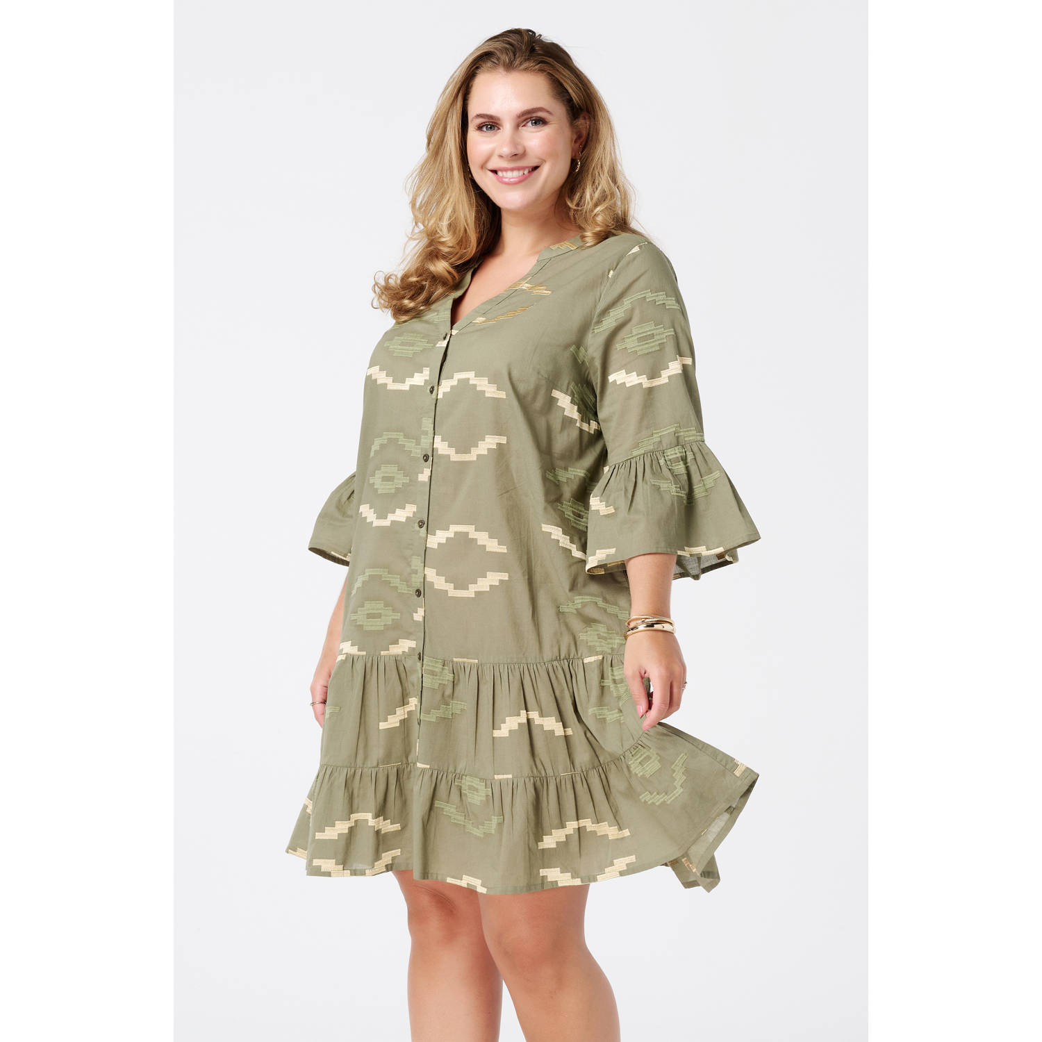 MS Mode zomerjurk kaki