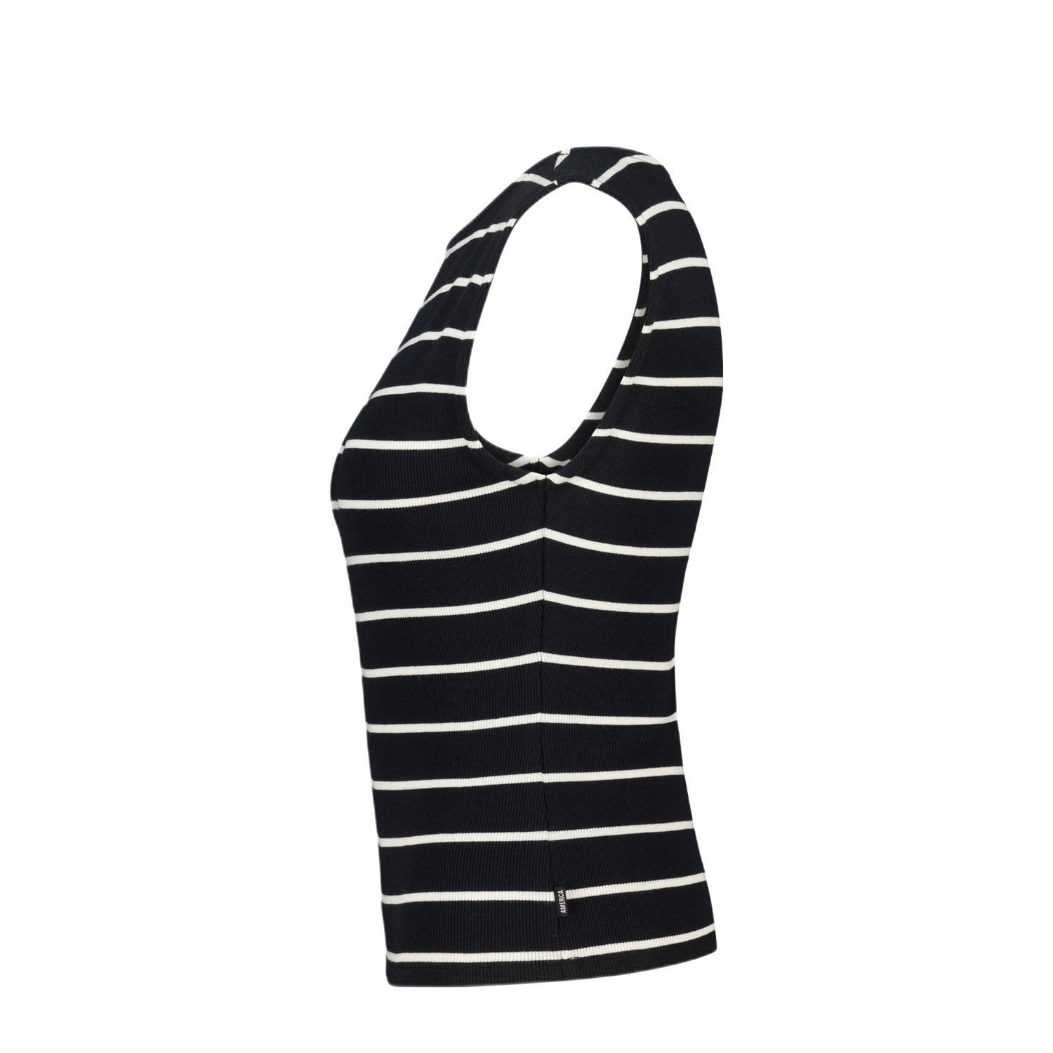 America Today mouwloze top zwart