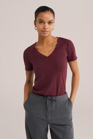 T-shirt donkerrood