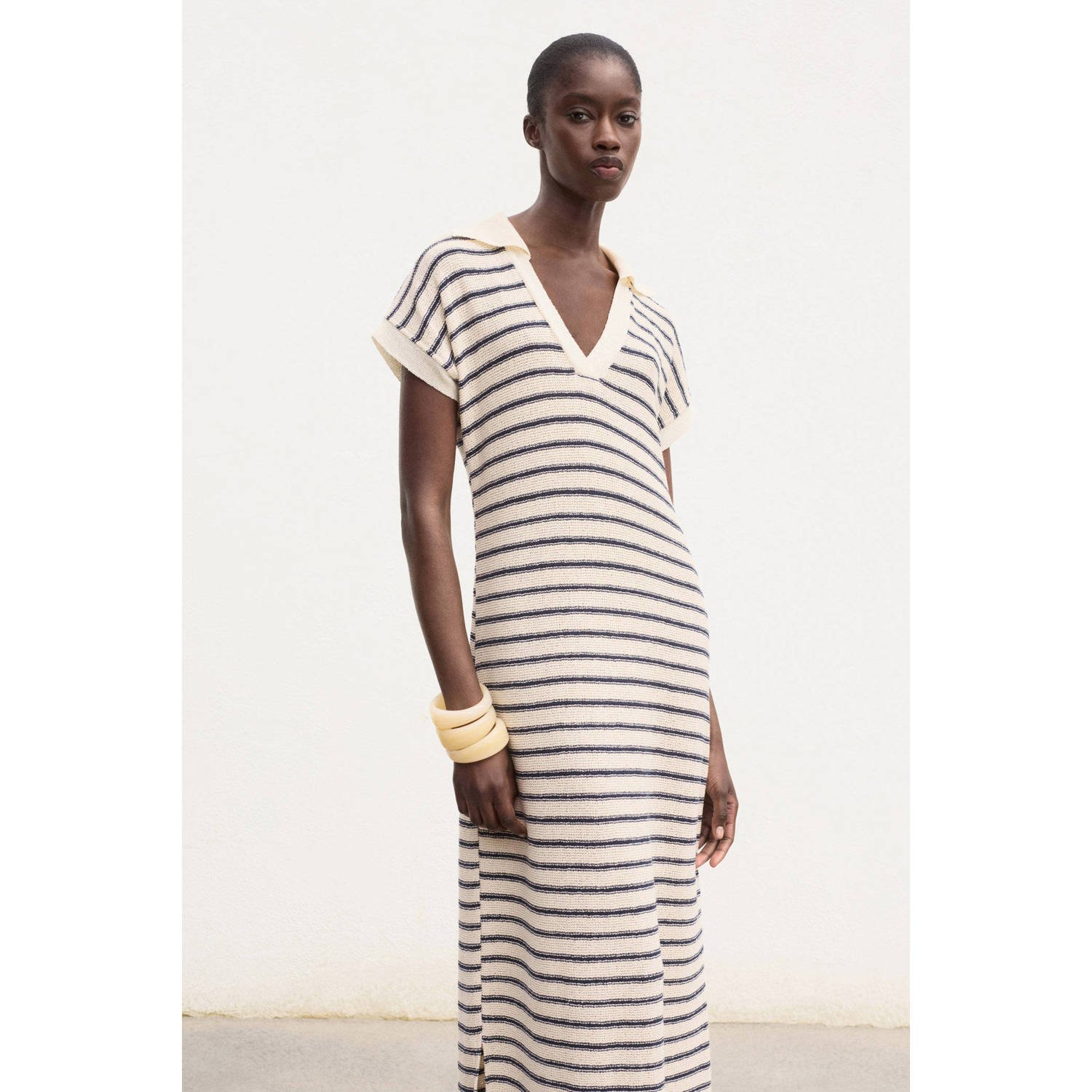 Mango maxi jurk ecru