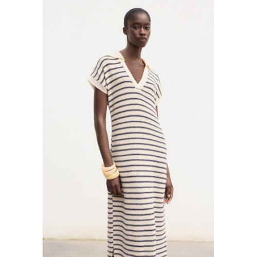 Mango maxi jurk ecru afbeelding