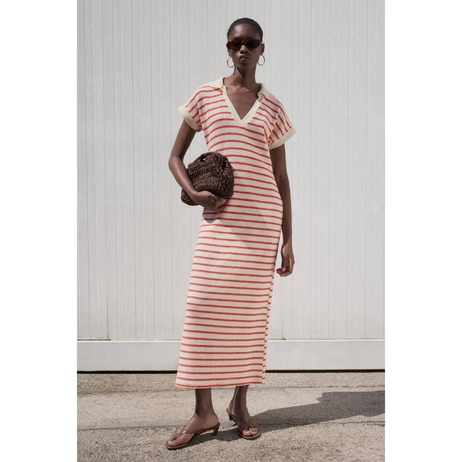 Mango maxi jurk rood