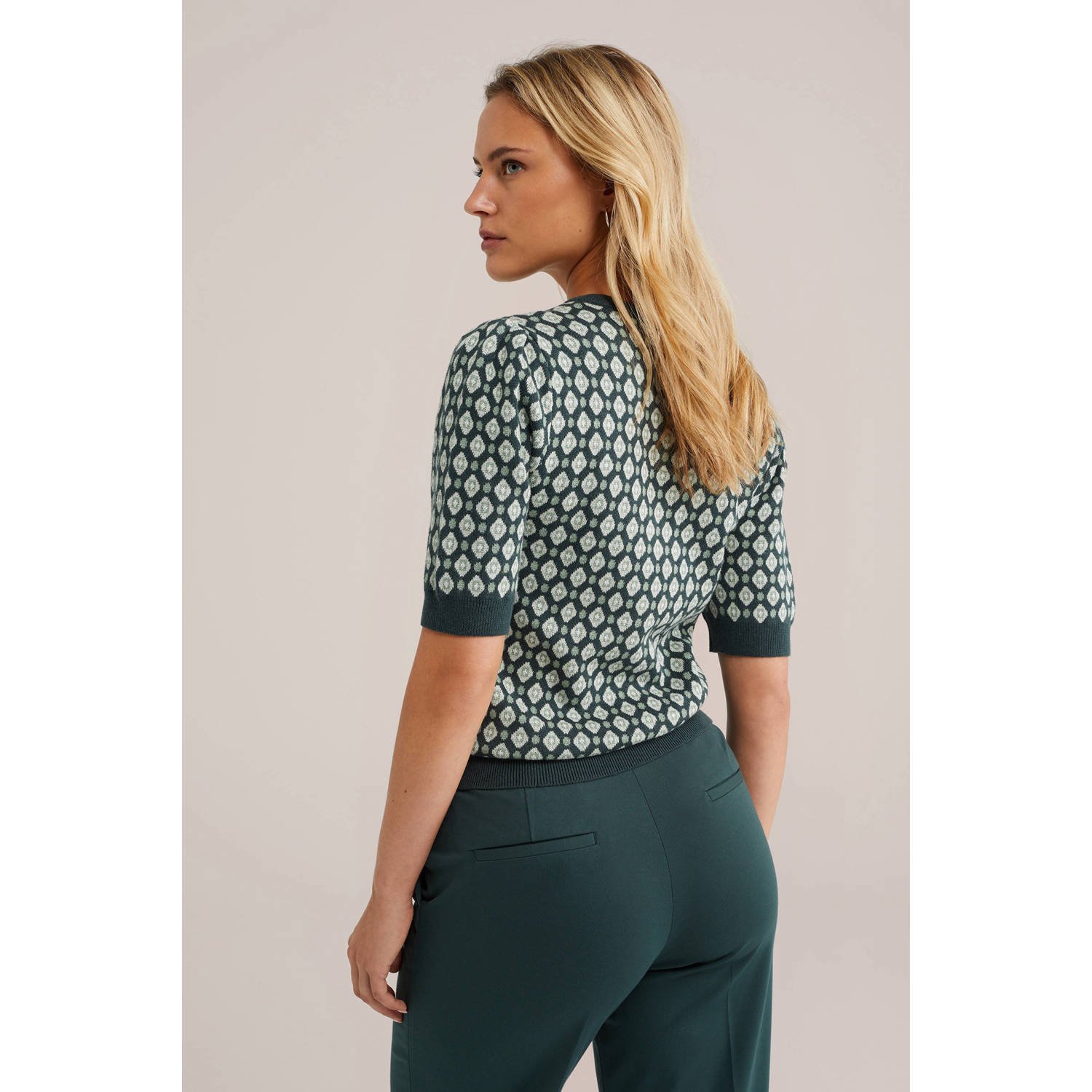 WE Fashion gebreide trui donkergroen