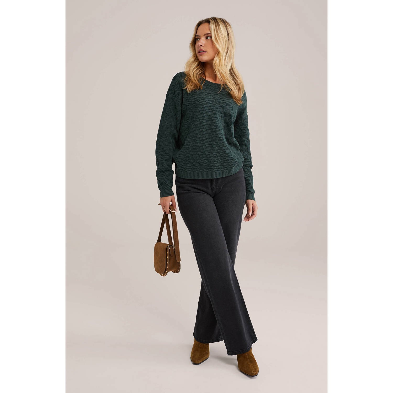 WE Fashion trui donkergroen