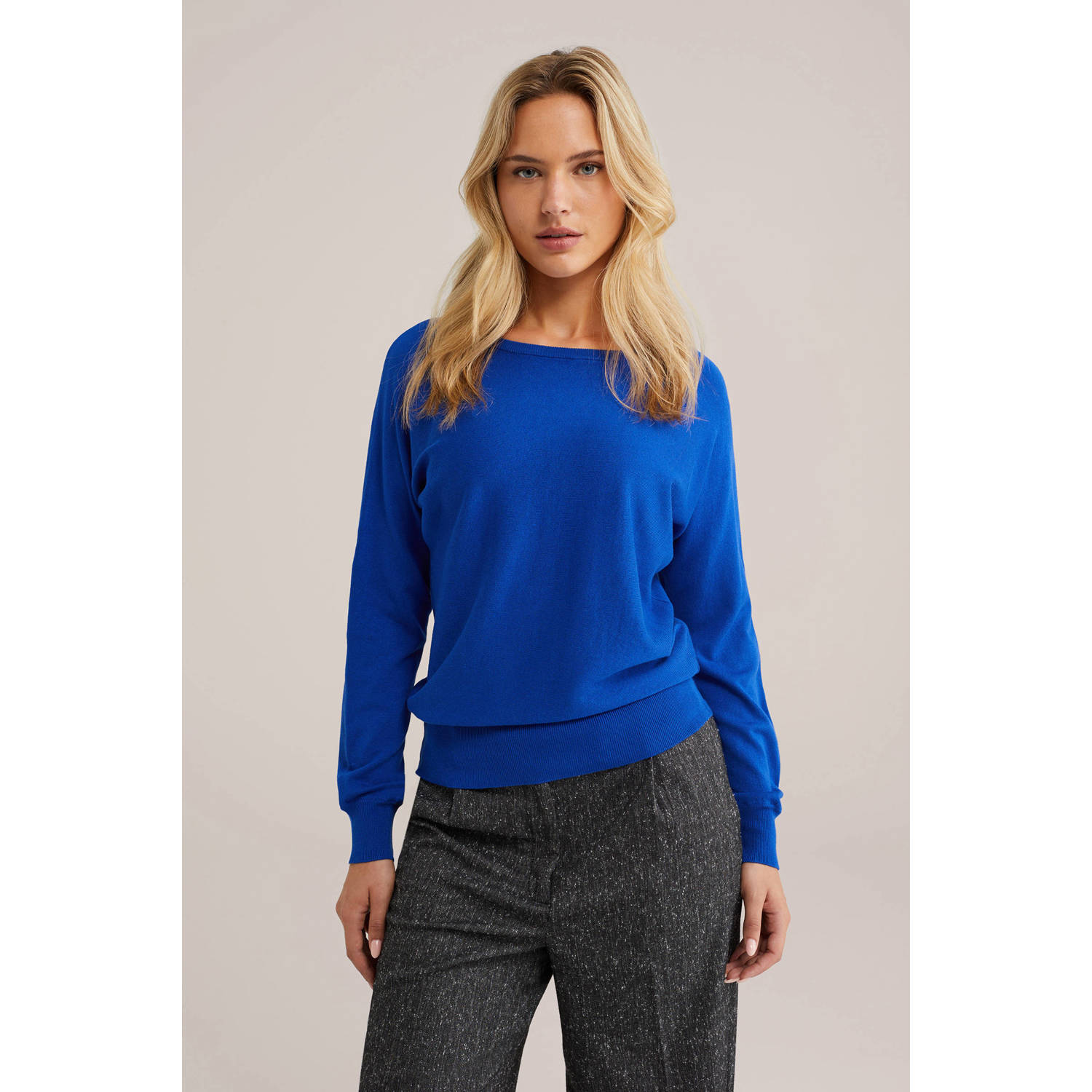 WE Fashion gebreide trui blauw