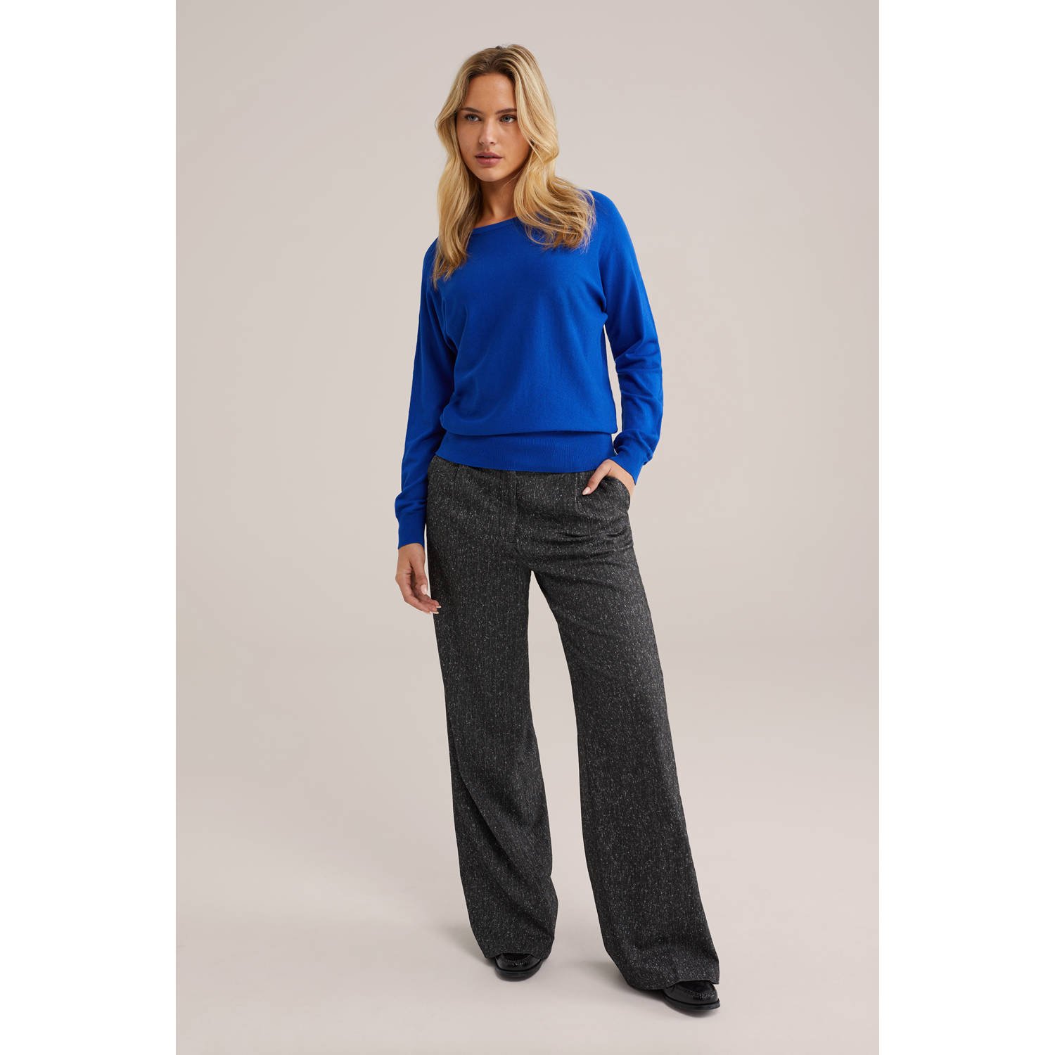 WE Fashion gebreide trui blauw