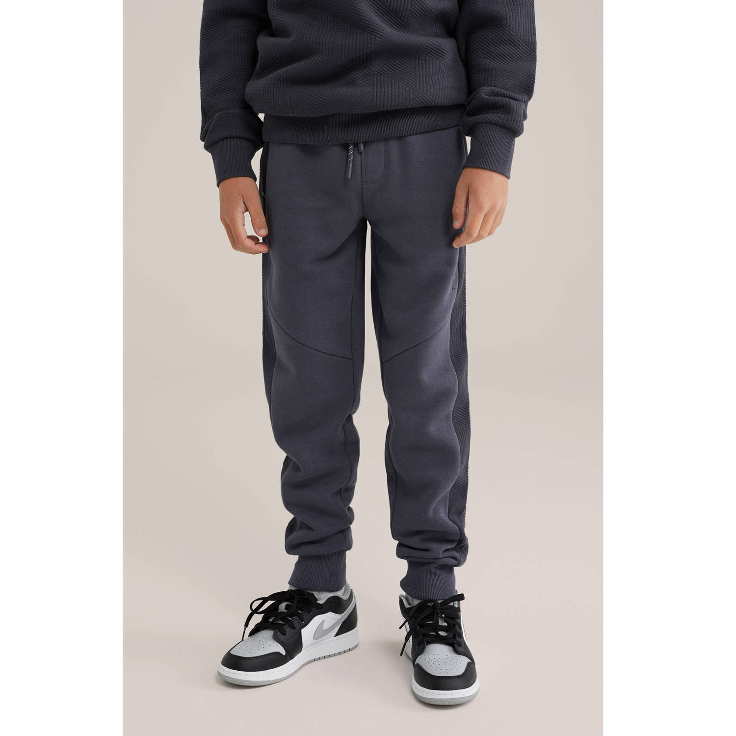 WE Fashion slim sweatpant antraciet