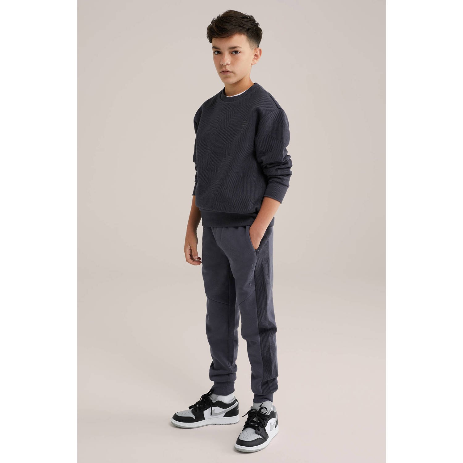 WE Fashion slim sweatpant antraciet