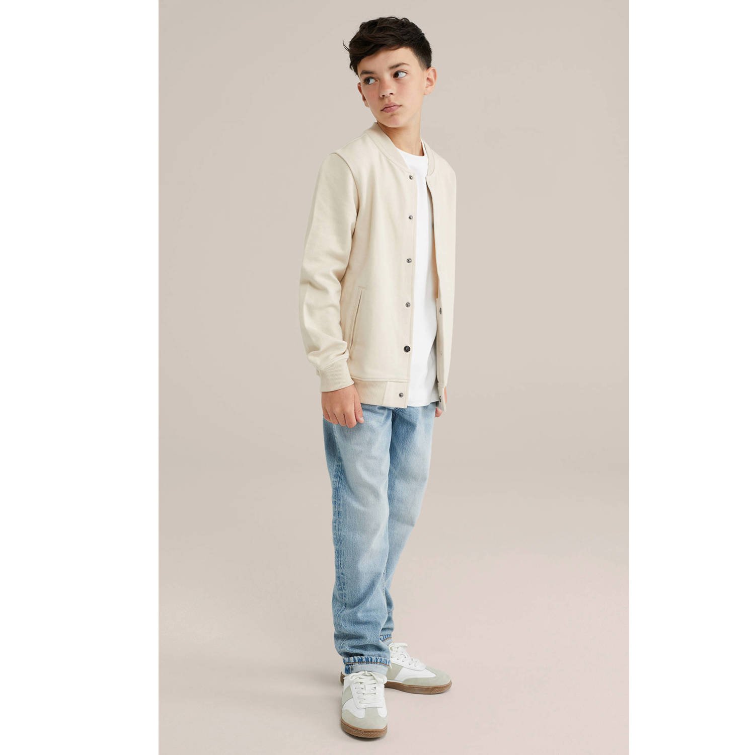 WE Fashion Blue Ridge sweatvest ecru