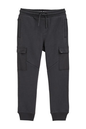 slim cargo broek antraciet
