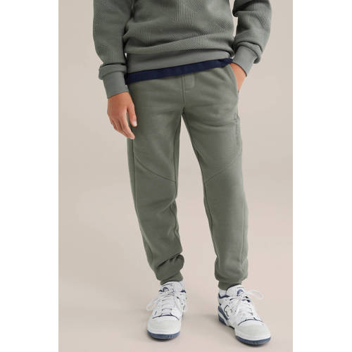 WE Fashion Blue Ridge slim sweatpants grijsgroen afbeelding