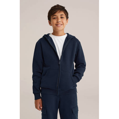 WE Fashion Blue Ridge sweatvest donkerblauw afbeelding