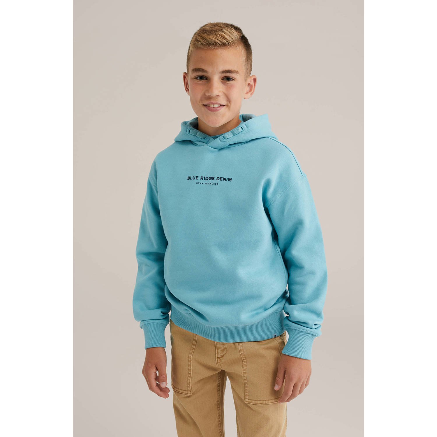 WE Fashion Blue Ridge hoodie blauw
