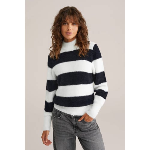 WE Fashion gebreide trui wit afbeelding