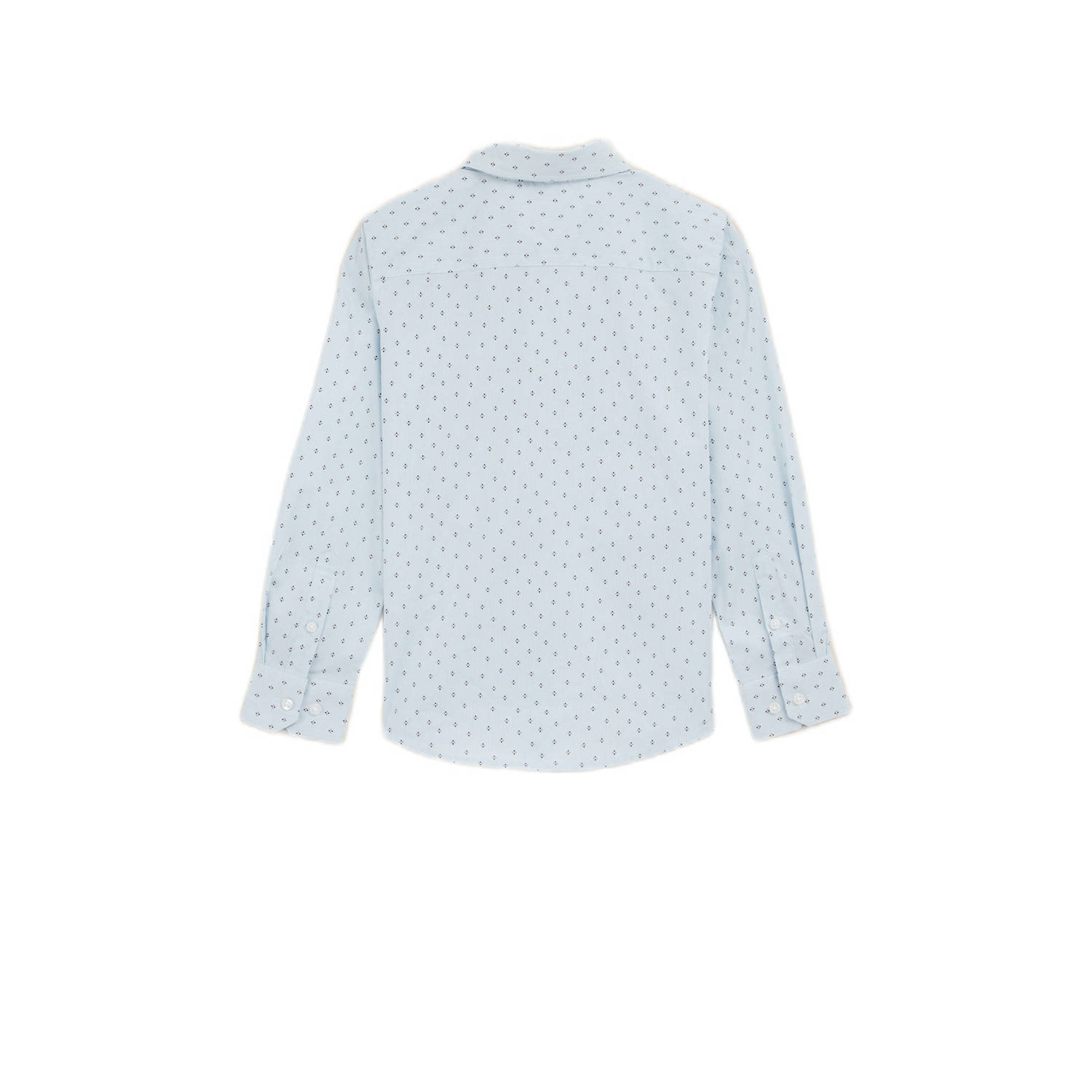 WE Fashion overhemd met vlinderstrik lichtblauw donkerblauw beige