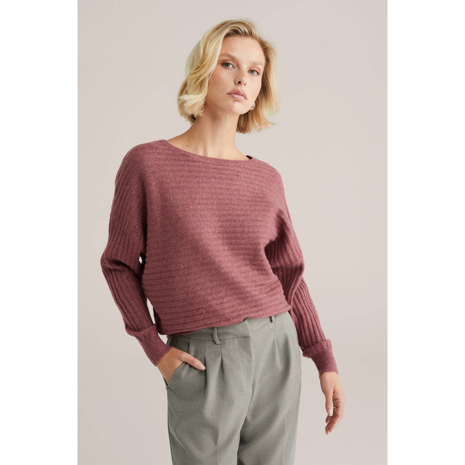 WE Fashion trui oud roze