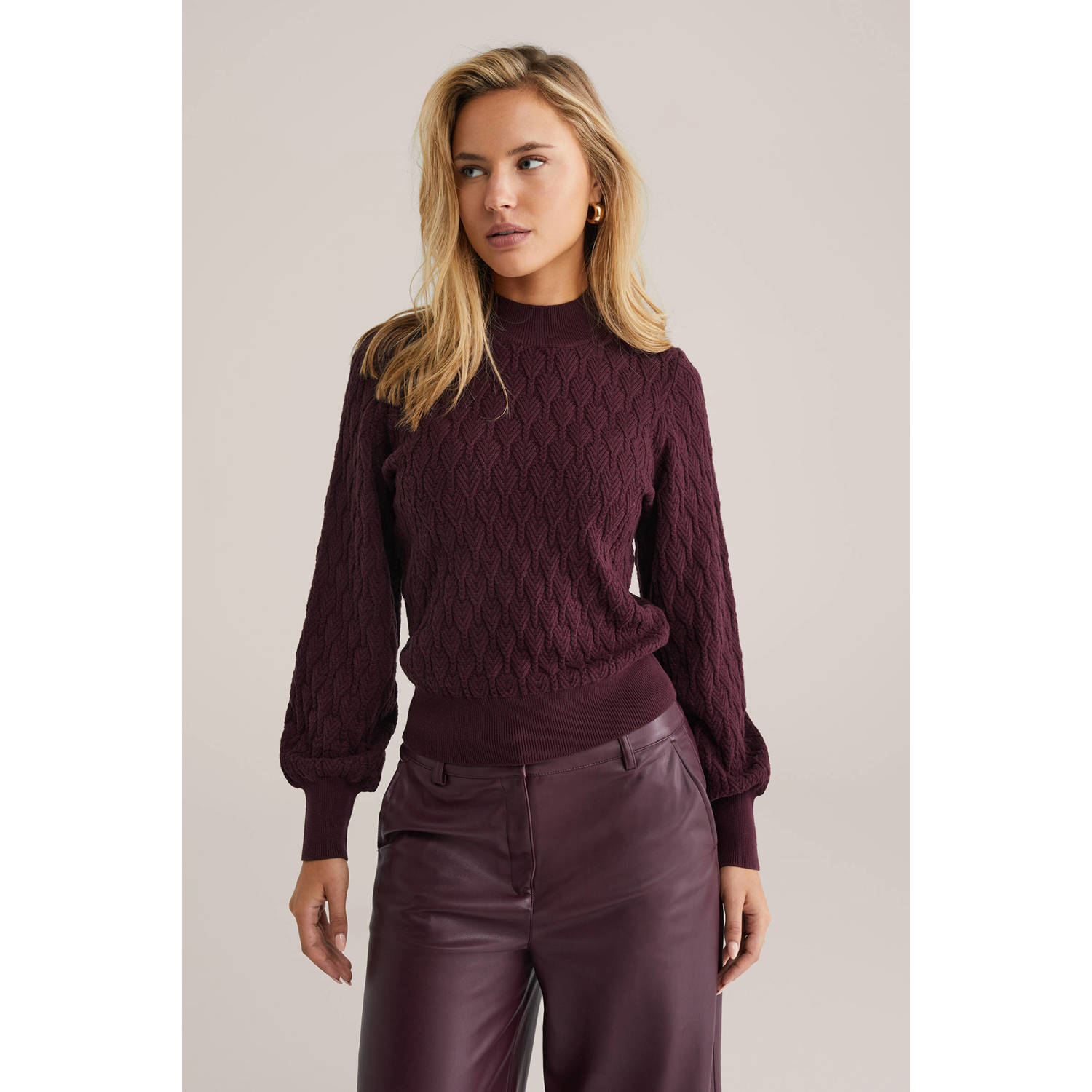WE Fashion trui donkerrood