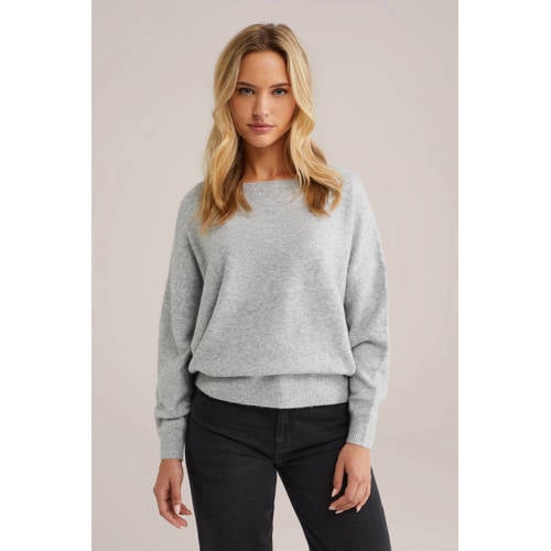 WE Fashion trui lichtgrijs afbeelding