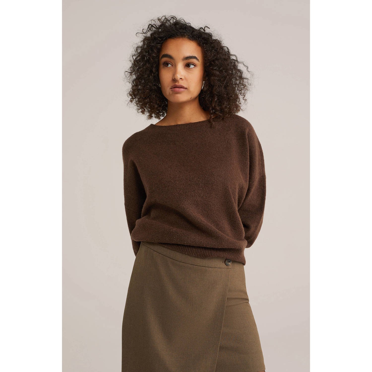 WE Fashion trui bruin