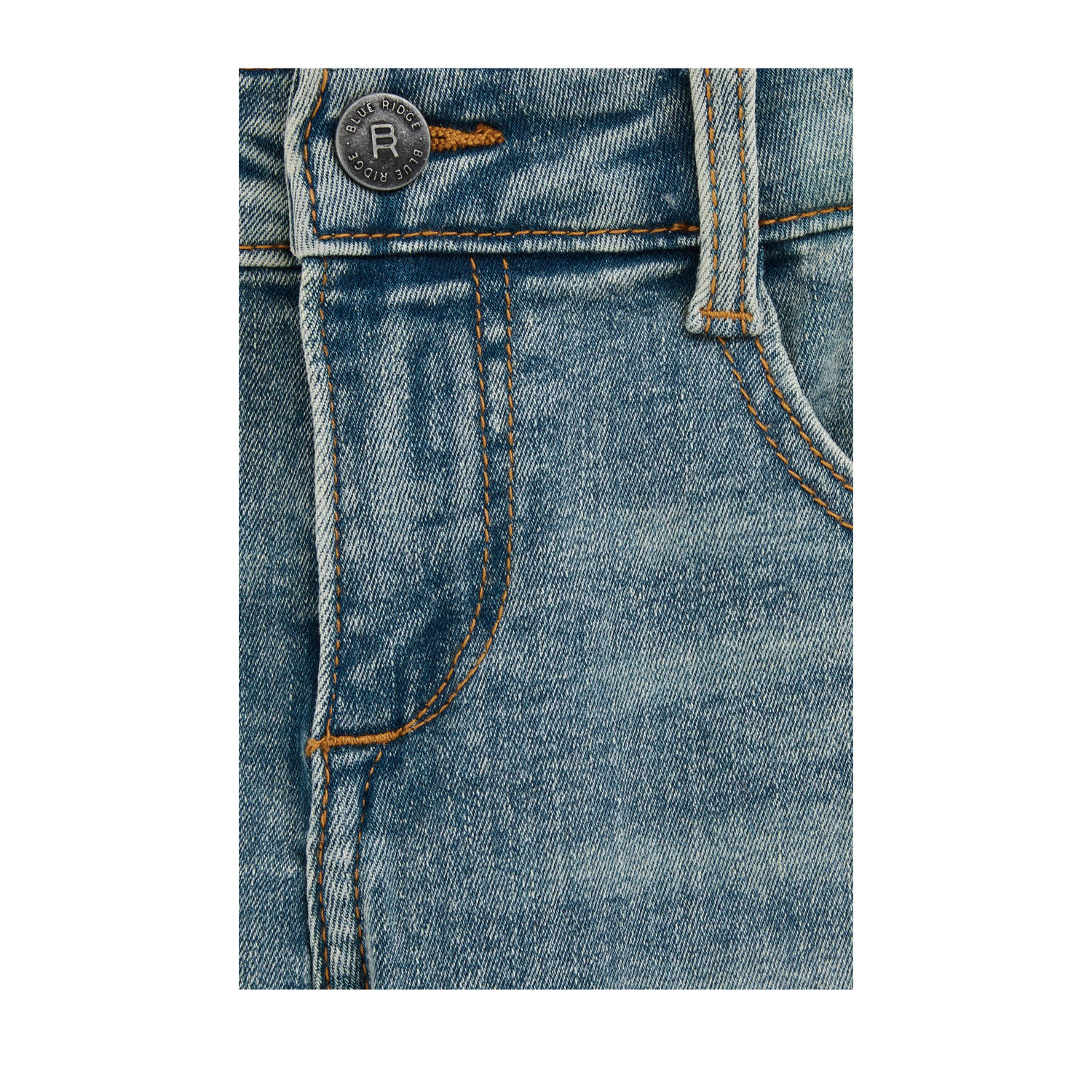 WE Fashion Blue Ridge waist slim fit jeans light blue denim