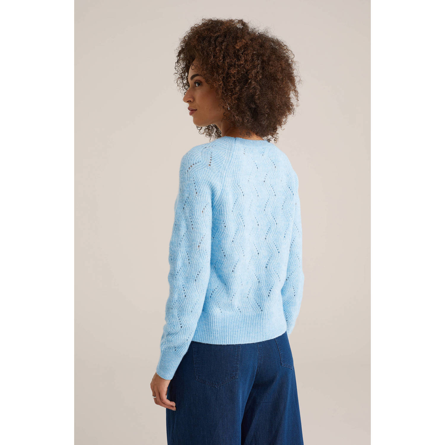 WE Fashion wollen trui lichtblauw