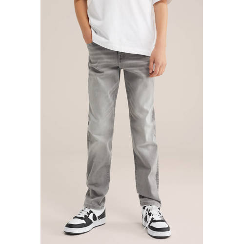 WE Fashion Blue Ridge waist tapered jeans grey denim afbeelding