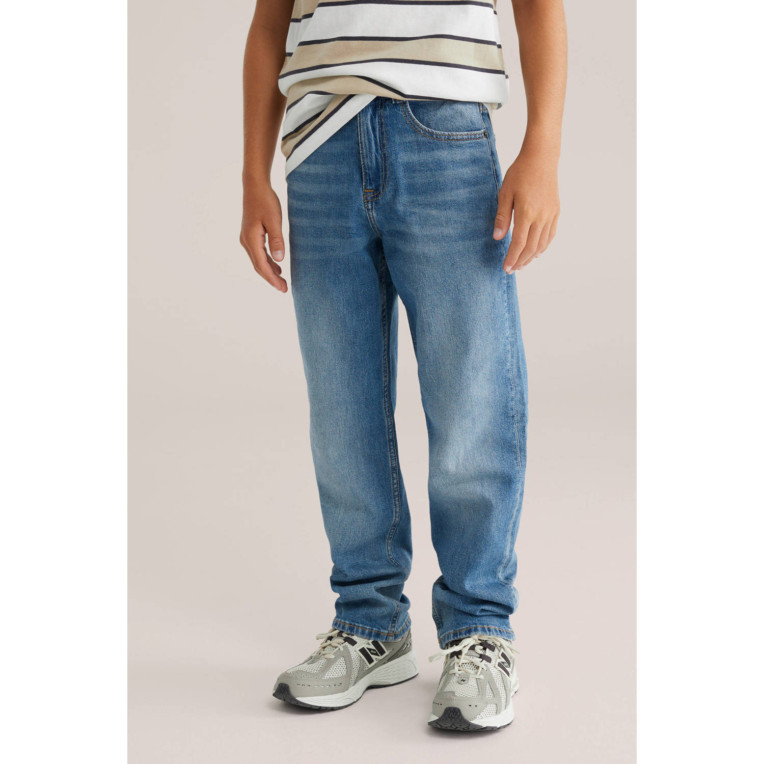 WE Fashion waist loose fit jeans medium blue denim