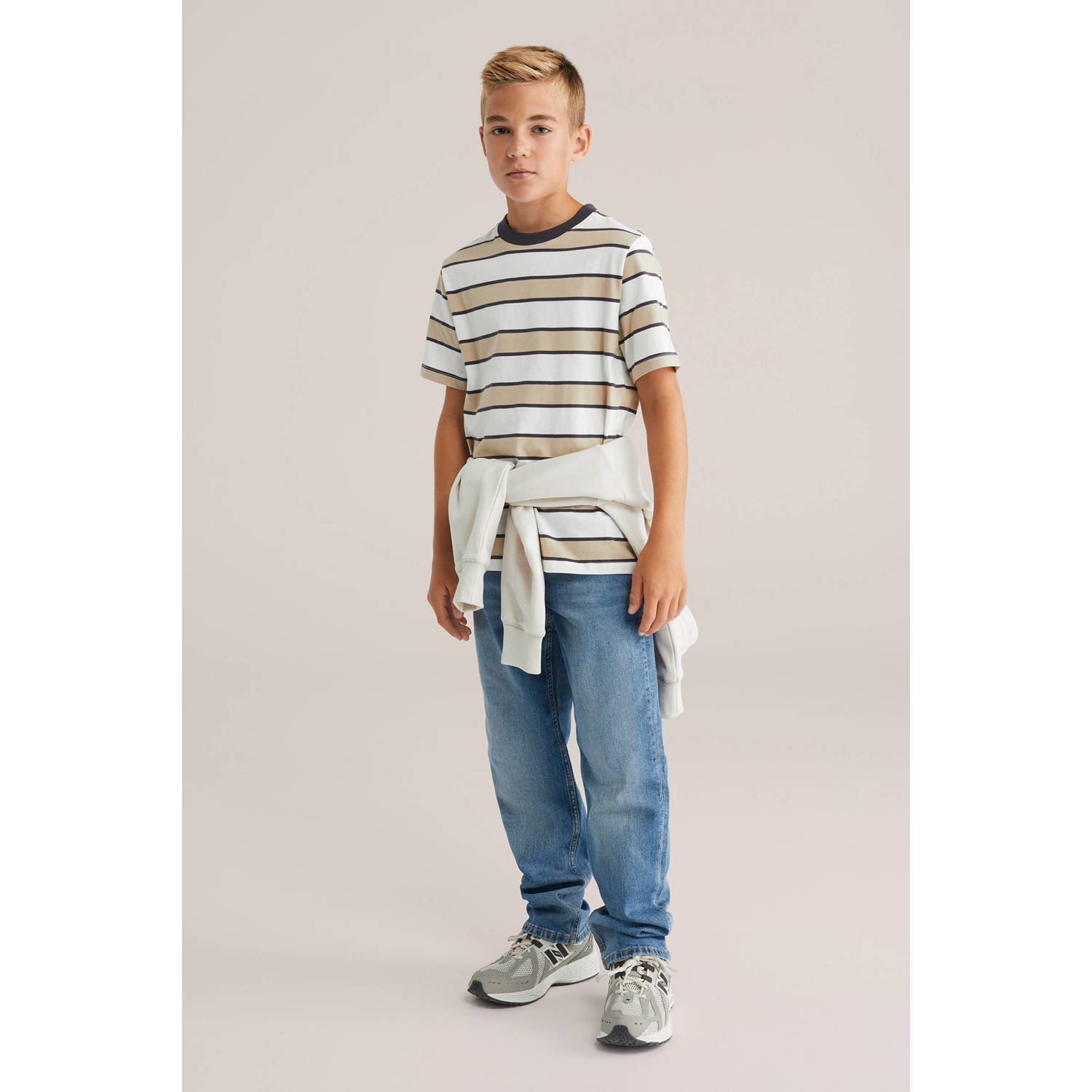 WE Fashion waist loose fit jeans medium blue denim