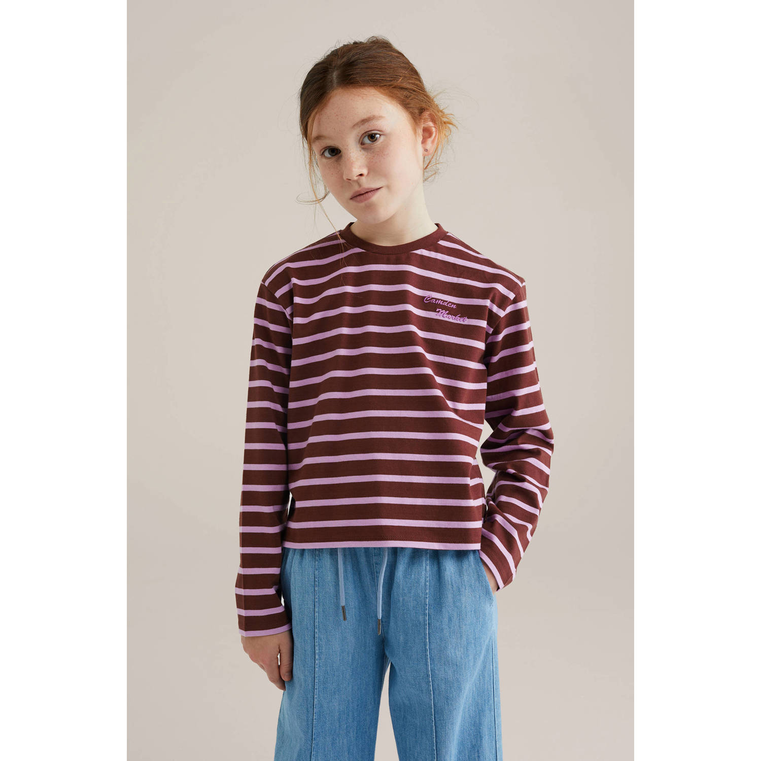 WE Fashion longsleeve donkerrood