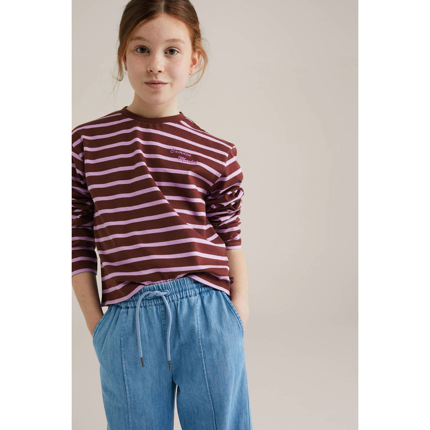 WE Fashion longsleeve donkerrood