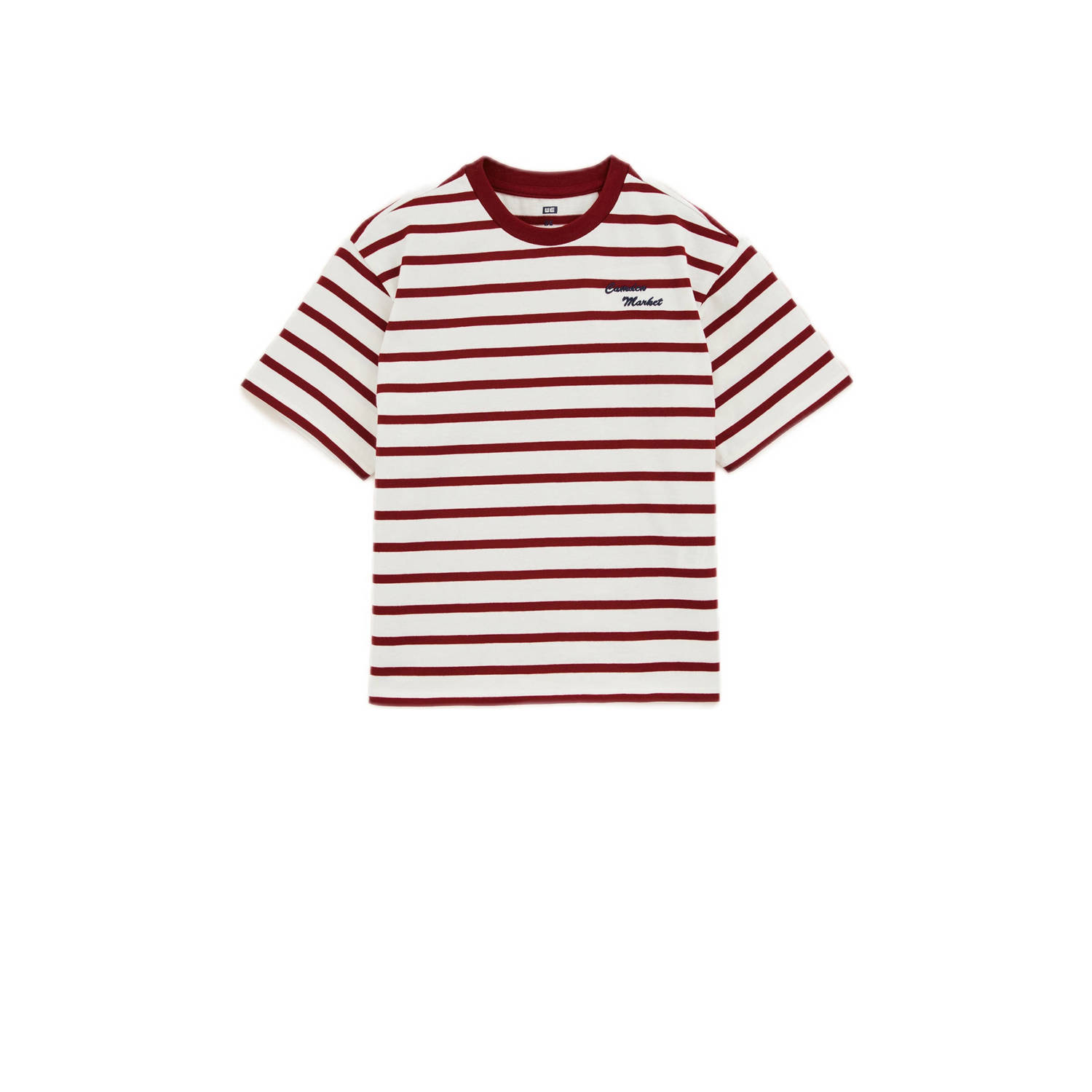 WE Fashion T-shirt donkerrood