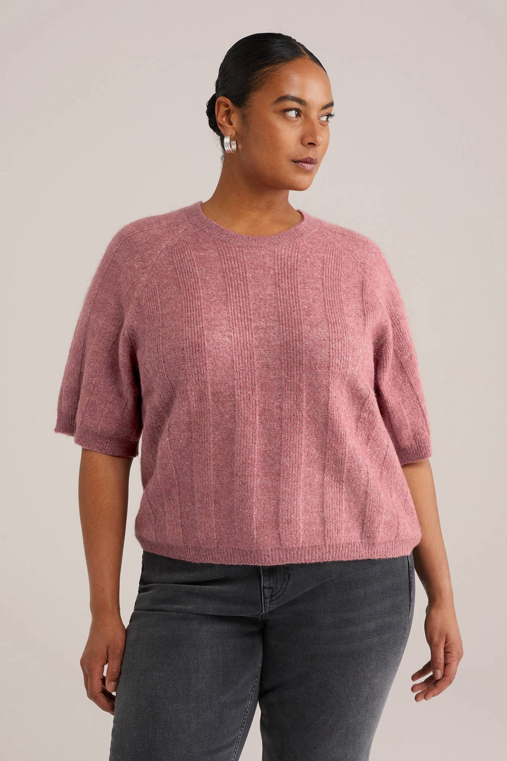 Gebreide Truien We Truien WE Fashion Curve Gebreide Trui Met Wol