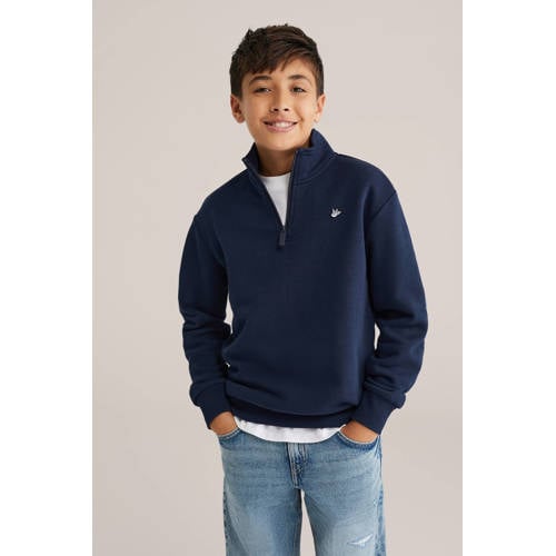 WE Fashion Blue Ridge sweater donkerblauw afbeelding