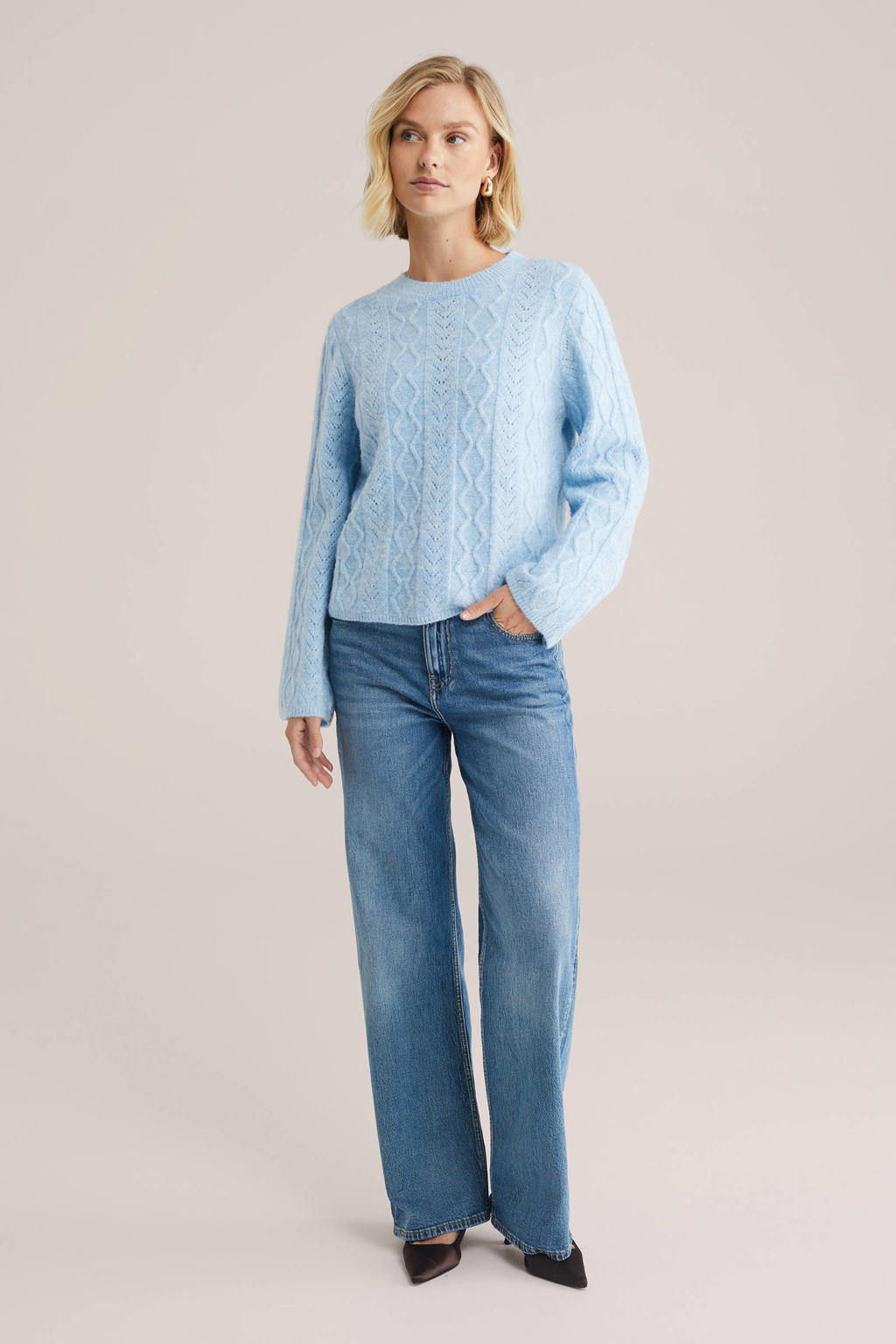 ERIBÉ merino wollen ALPINE TRUI met angora BELLAROSE