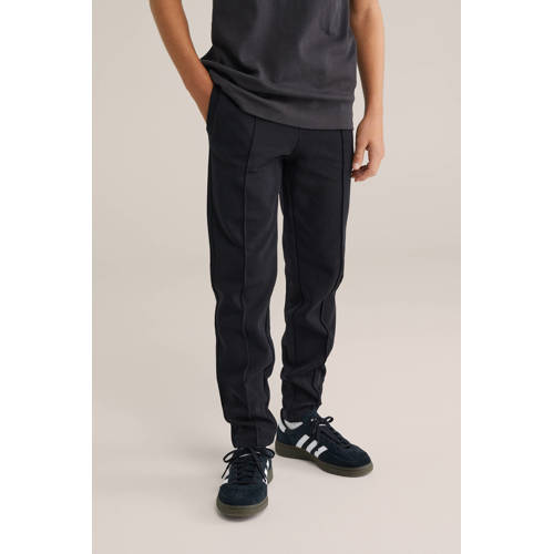 WE Fashion slim casual broek zwart afbeelding